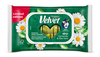 Velvet Nawilżany papier toaletowy rumianek i aloes 48 sztuk