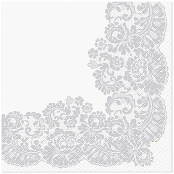 Serwetki PAW Luksusowa Ramka Srebrna 33x33 cm - 20 sztuk