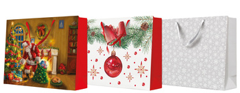 Torby Prezentowe Paw Maxi Mix wzorów- Zestaw 10 sztuk na Boże Narodzenie