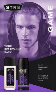STR8 Zestaw Kosmetyków Game (Dezodorant naturalny 85ml + Dezodorant Spray 150ml)