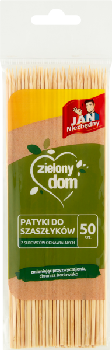 Jan Niezbędny Zielony dom Patyczki do szaszłyków z surowców odnawialnych 50 szt