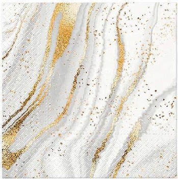 Serwetki Paw Złocony Marmur SLD137100 - 20 sztuk