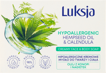 Luksja mydło do twarzy i ciała Olej z Konopi i Nagietek Hipoalergiczne 100 g