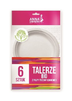Anna Zaradna talerze z Pulpy trzciny cukrowej 6szt