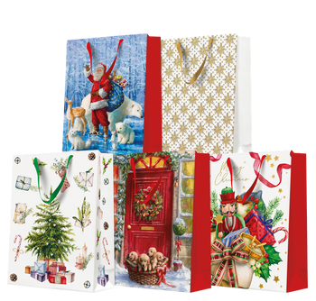 Paw Świąteczne torby do pakowania butelek - zestaw 10 sztuk AGB2016002