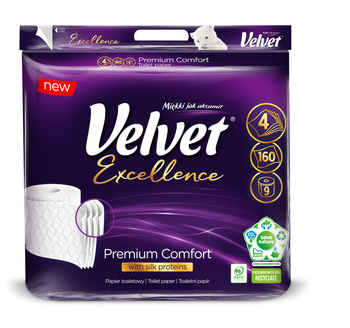 Velvet Excellence Premium Comfort Papier toaletowy 9 rolek