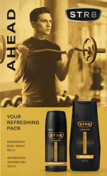 STR8 Zestaw Kosmetyków Ahead (Dezodorant spray 150ml + Żel pod prysznic 250ml)