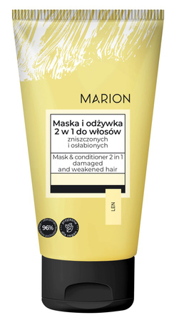 Marion maska i odżwywka do włosów 2w1 znisczonych i osłabionych Len 150ml