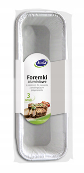 Stella małe foremki aluminiowe z papierem do pieczenia 3 sztuki