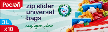Paclan Woreczki z zamkiem 3l 10 sztuk
