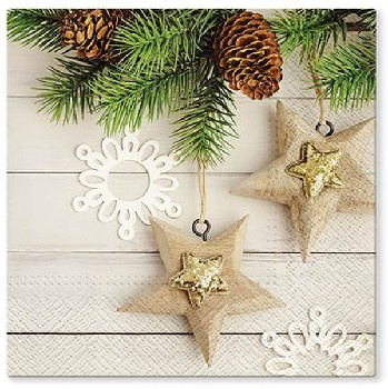 Serwetki ekologiczne PAW z motywem świątecznym ECO STARS TL837000