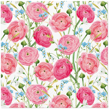 Serwetki PAW "Letnia Harmonia" - Kwiatowe 33 x 33 cm, 20 sztuk