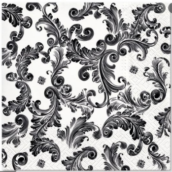 Serwetki papierowe "Czarne Pióra" 20 sztuk, 3-warstwowe