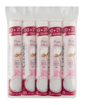 Cleanic Pure Effect Płatki kosmetyczne okrągłe 5 x 125 sztuk