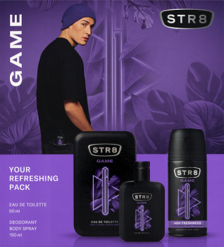 STR8 Zestaw Kosmetyków Game (Woda Toaletowa 50ml + Dezodorant Spray 150ml)