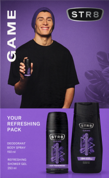 STR8 Zestaw Kosmetyków Game (Dezodorant spray 150ml + Żel pod prysznic 250ml)