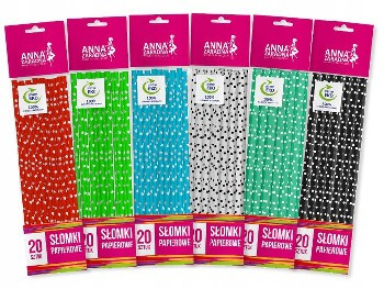 Anna Zaradna słomki papierowe koktajlowe 20szt