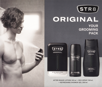 STR8 Zestaw Kosmetyków Original (Woda po goleniu 100ml + Dezodorant spray 150ml + Żel pod prysznic 2