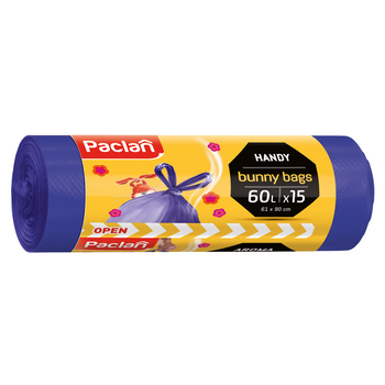 Worki na śmieci Paclan Bunny Bags 60 l 15 sztuk