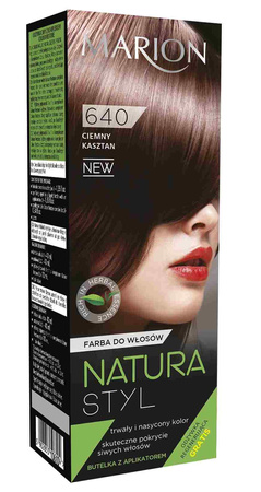 Farba do włosów Marion Natura Styl 640 Ciemny Kasztan