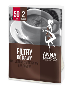 Filtry do kawy Anna Zaradna, rozmiar 2, 50 sztuk – ekologiczne i wydajne