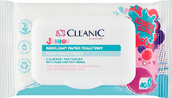 Cleanic Junior nawilżany papier toaletowy 40szt