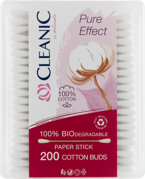 Cleanic Pure Effect Patyczki higieniczne pudełko prostokątne 200 sztuk