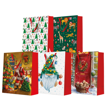 Paw Eleganckie torby prezentowe na butelki MIX 10szt AGB2016005