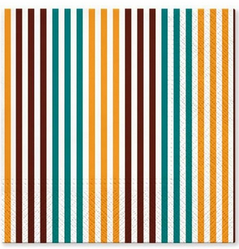 Serwetki PAW „Proste Linie Miodowe” – 33 × 33 cm, 20 sztuk