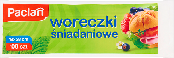 Paclan Woreczki śniadaniowe 18 x 28 cm 100 sztuk