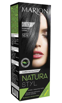 Farba do włosów Marion Natura Styl 610 Głęboka Czerń