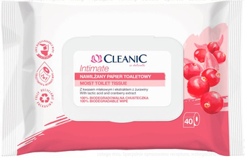 Cleanic Intimate Nawilżany papier toaletowy 40 sztuk