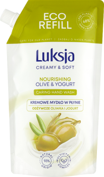 Luksja Creamy & Soft Kremowe mydło w płynie Odżywcze Oliwka i Jogurt 400 ml
