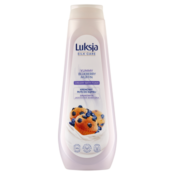 Luksja Silk Care Kremowy płyn do kąpieli Smakowita Jagodowa Babeczka 900 ml