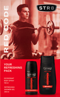 STR8 Zestaw Kosmetyków Red Code (Dezodorant spray 150ml + Żel pod prysznic 250ml)