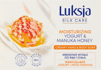 Luksja Silk Care Kremowe mydło do rąk i ciała Nawilżające Jogurt i Miód Manuka 100 g