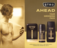 STR8 Zestaw Kosmetyków Ahead (Woda po goleniu 100ml + Dezodorant spray 150ml + Żel pod prysznic 250m