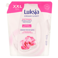 Luksja Creamy & Soft kremowy płyn do kąpieli róża i proteiny mleka zapas 1500ml