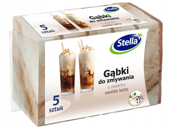 Stella gąbki do zmywania o zapachu vanilla latte 5 sztuk